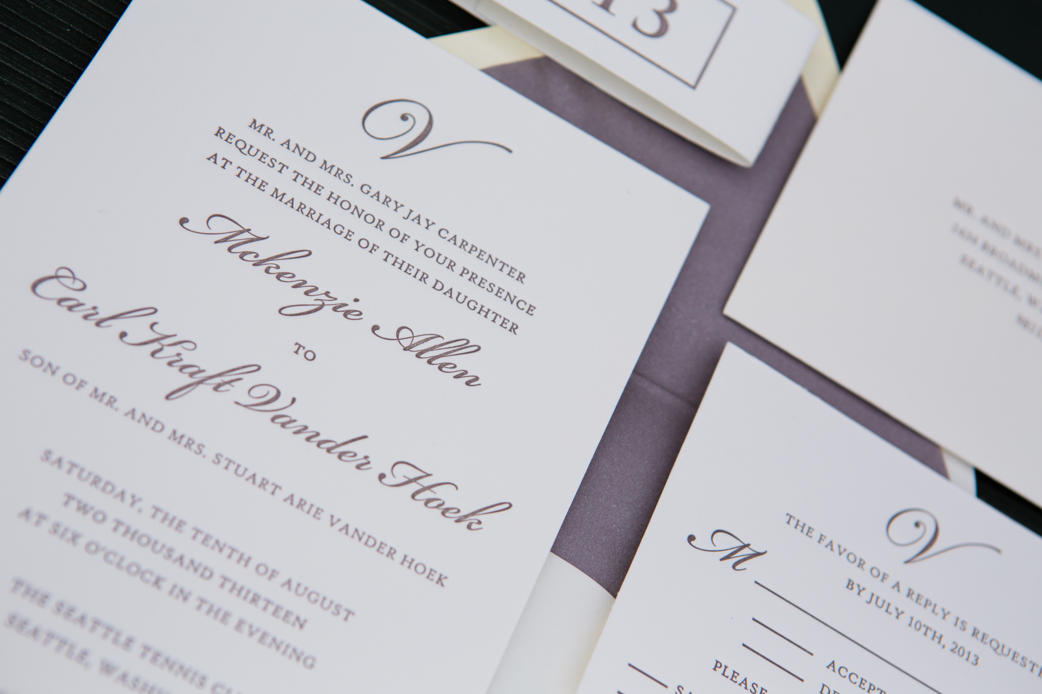 Wedding invitations online letterpress